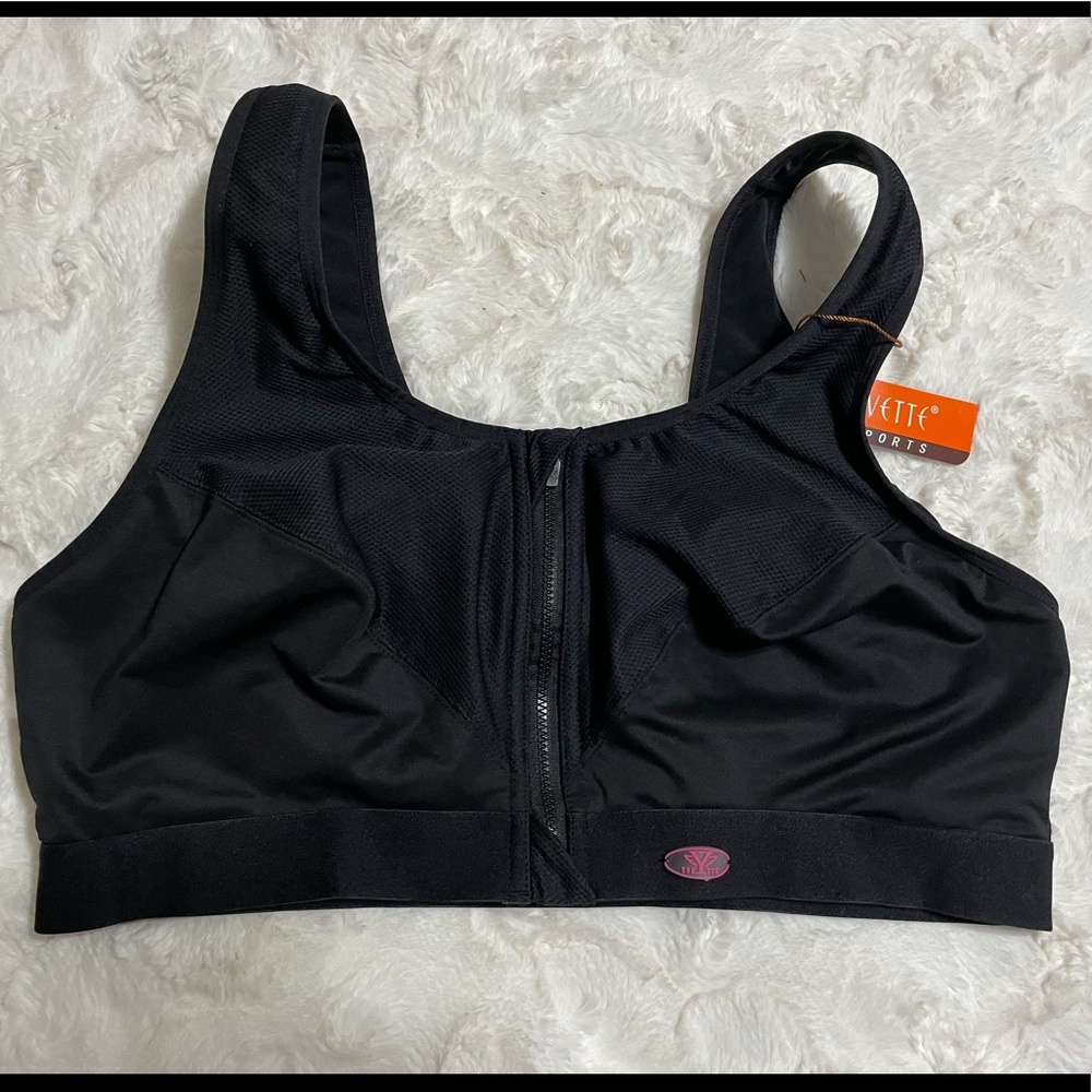 Black sports bra size 44D